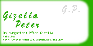 gizella peter business card